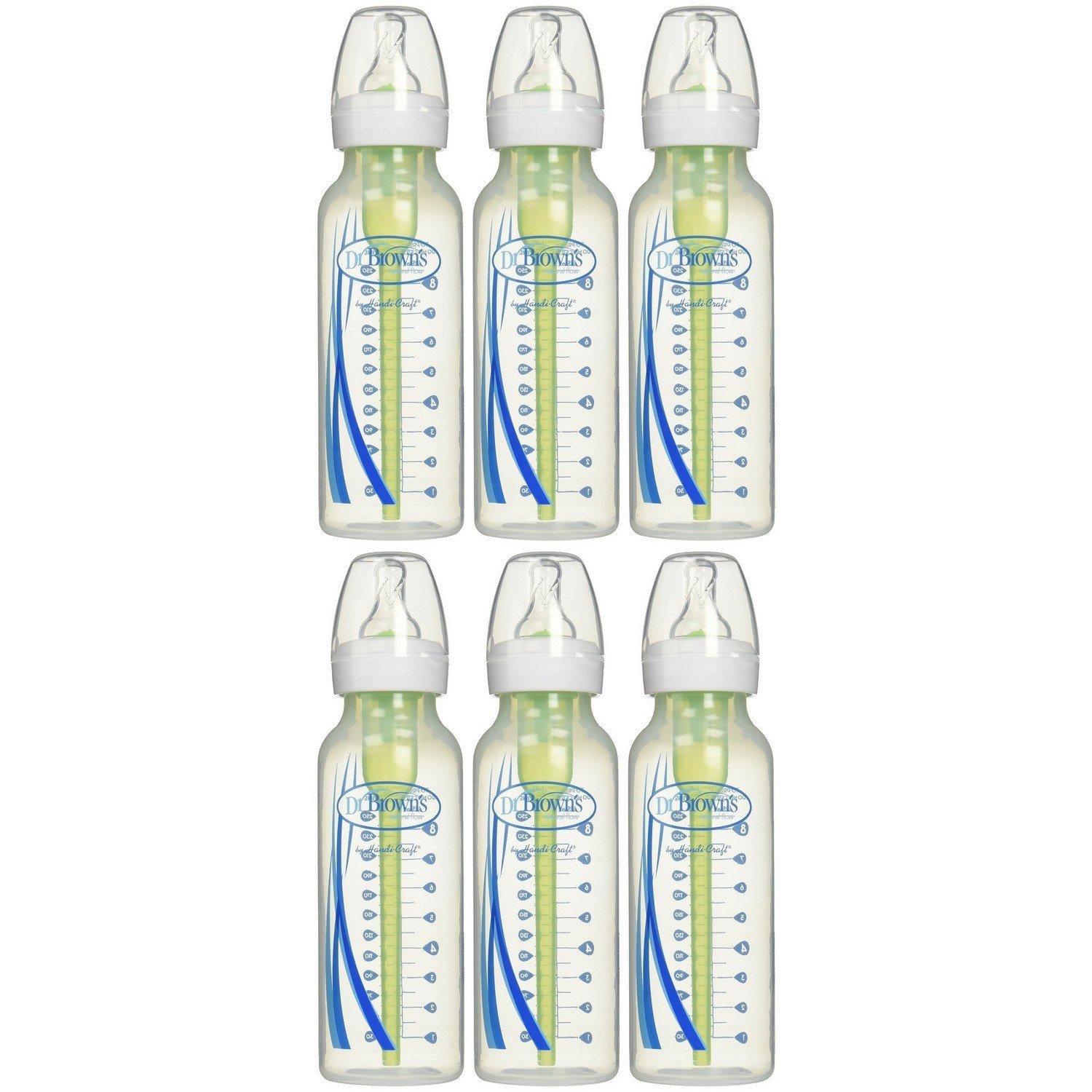Dr. Brown's Bottles 6 Count (8 Oz), Option Bottles Can Be Used with or Without the Vent by Dr. Brown's