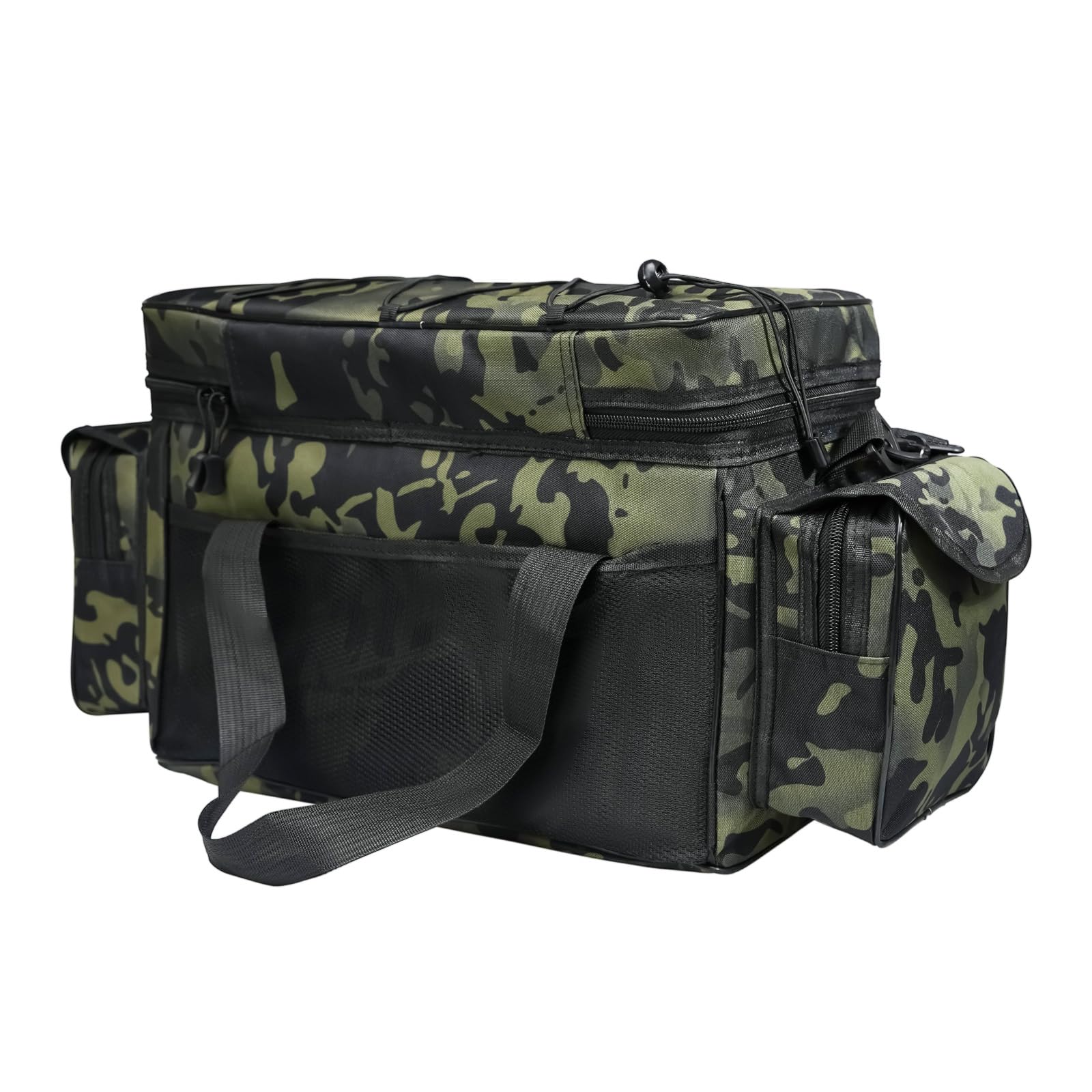 Seaknight Carp Fishing Bag SK003 Single Shoulder Sea Fishing Tackle Bags Holdall Camouflage Outdoor Carryall Bag Hiking Travel Pack 50CM*28CM*27CM (Camou Green) - Image 2