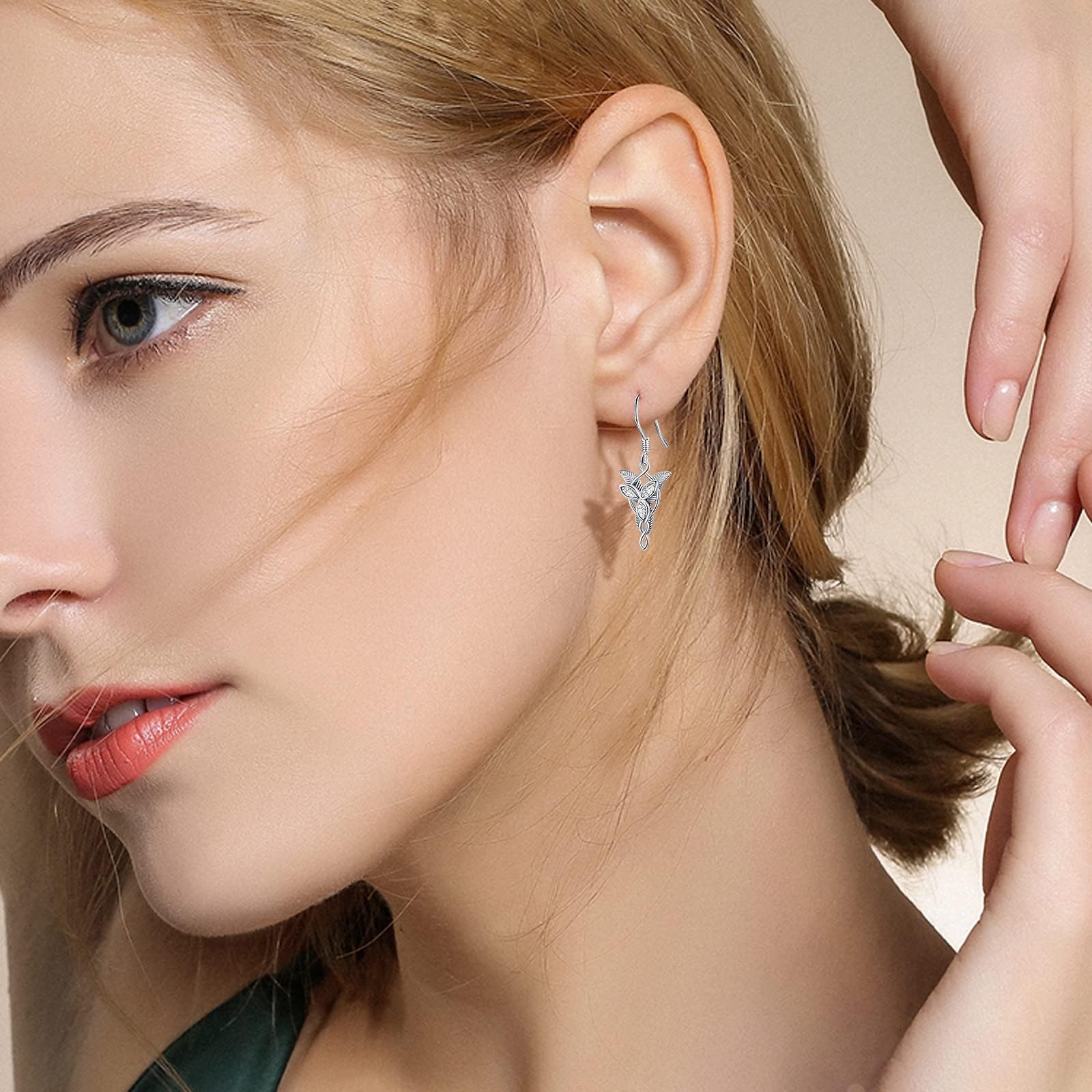 Herr der Ringe Ohrringe 925 Sterling Silber Arwen Evenstar Schmuck Herr der Ringe Geschenke für Frauen Männer Mädchen