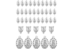 Cottvott 40pcs Seven Sorrows of Mary Rosary Centerpiece for Crafting