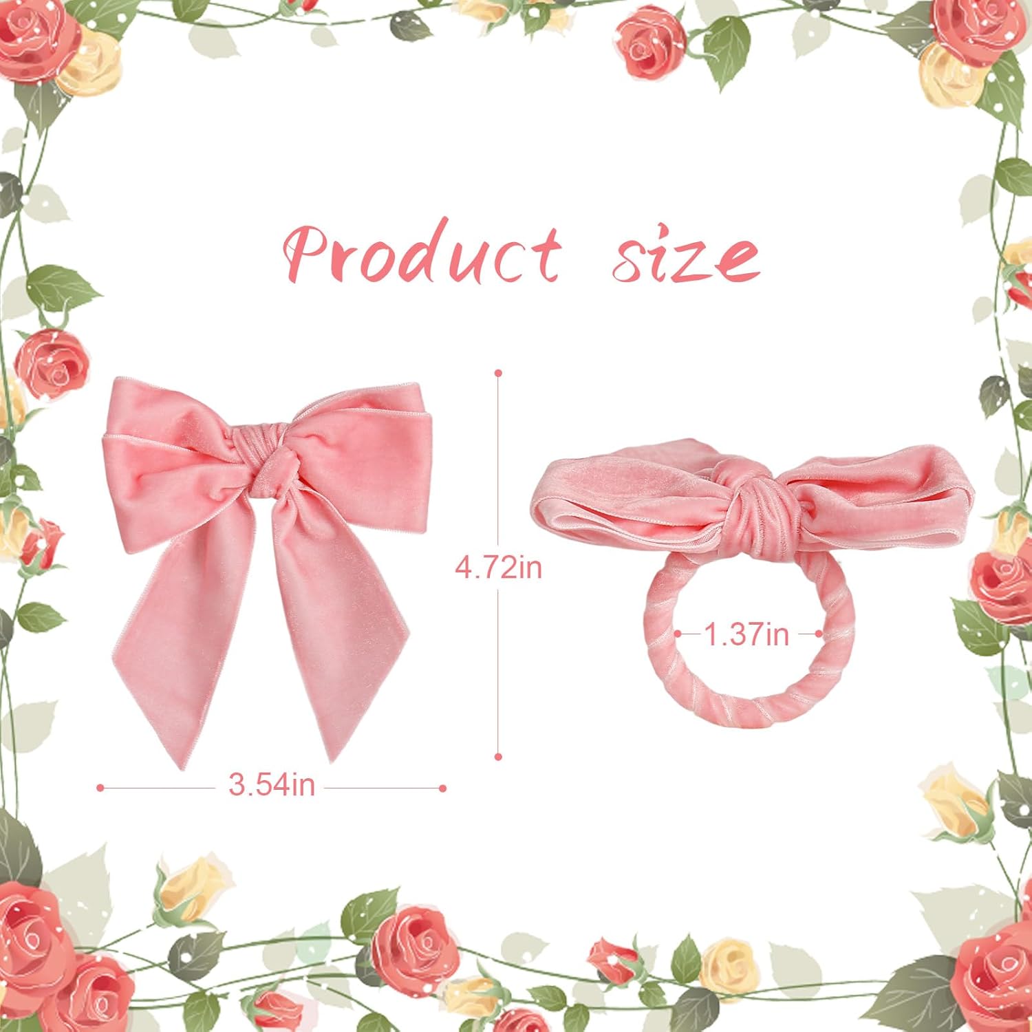 Chic Velvet Bow Napkin Rings Set of 12, Pink Butterfly Napkin Rings Holders for Spring Family Gathering Xmas Dinner Parties Holiday Home Table Setting(Pink Bow)