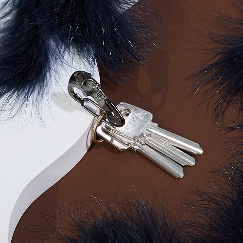 Vista 14 de Hicarer 2 piezas de calavera llavero de calavera para hombre, llavero de calavera de metal pesado, hebilla de llave