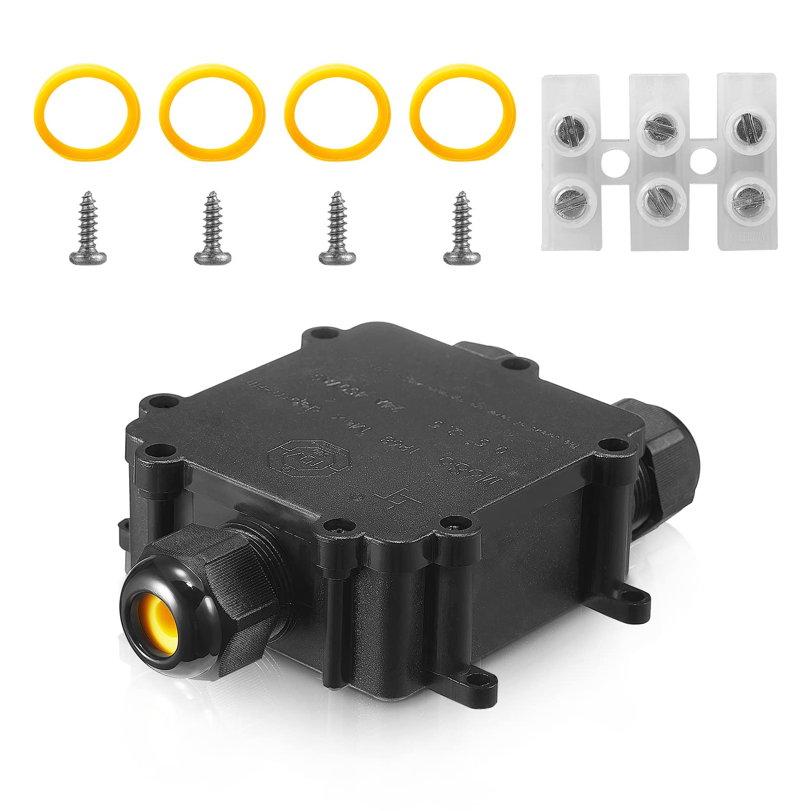 Boîte de Jonction, 5Pcs Boîtier de Raccordement, IP68 Connecteur Étanche 3 Voies, Extérieur Étanche, pour Câble de Diamètre 4-14 mm