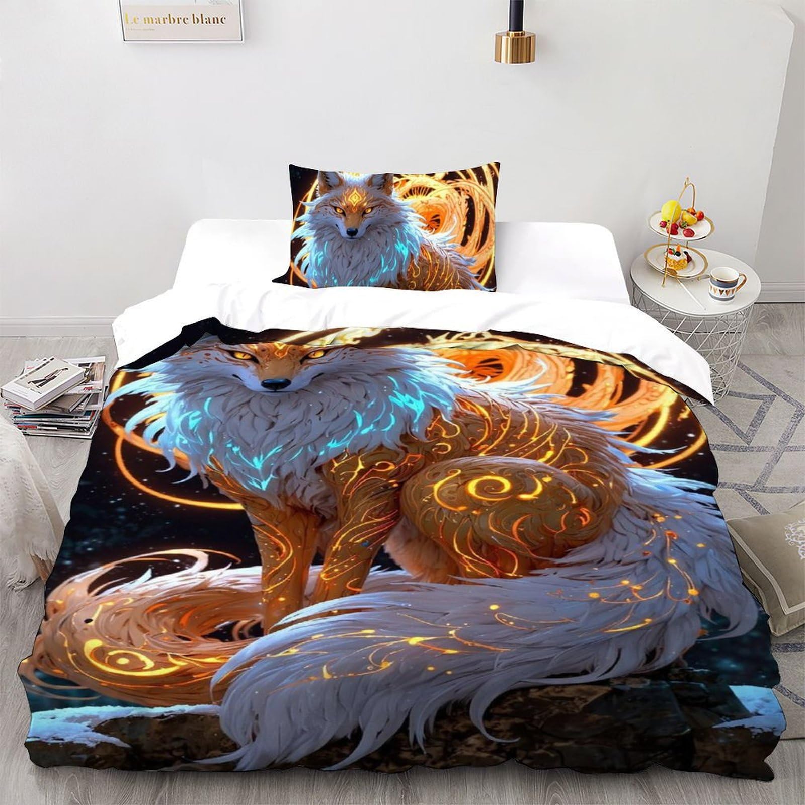 Parure housse de couette renard mystérieux pour sublimer la décoration d'une chambre adulte