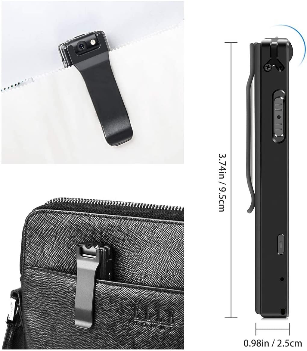 Mini Body Camera Video Recorder, Pocket Camera, Tiny Camera, Nanny Small Cam, Body Spy Camera, Small Security Camera for Home Outdoor Office and More (with 32G Red Super high-Speed Memory Card) - Image 3