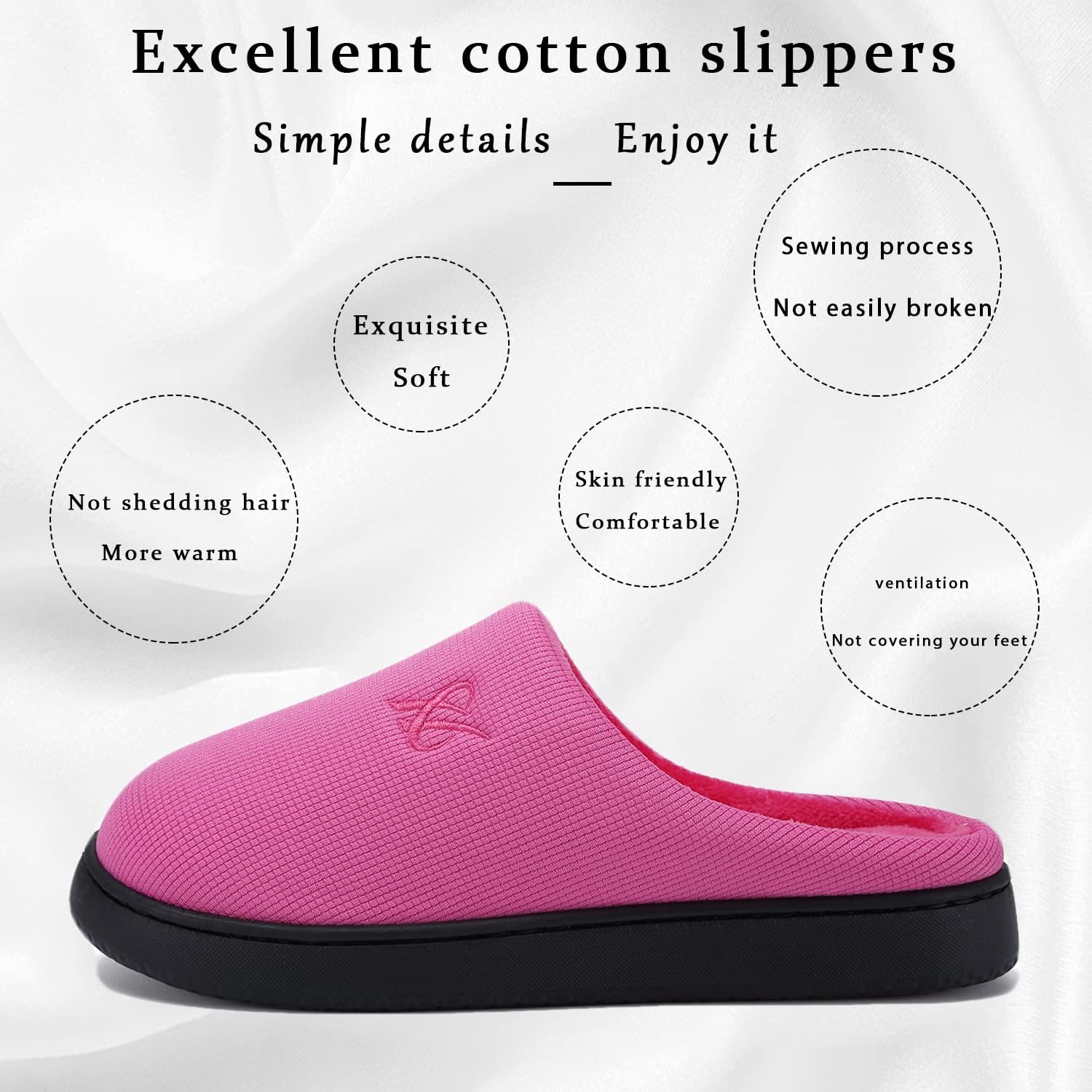 Memory Foam Slippers for Women's and Men's Casual House Shoes - Image 4