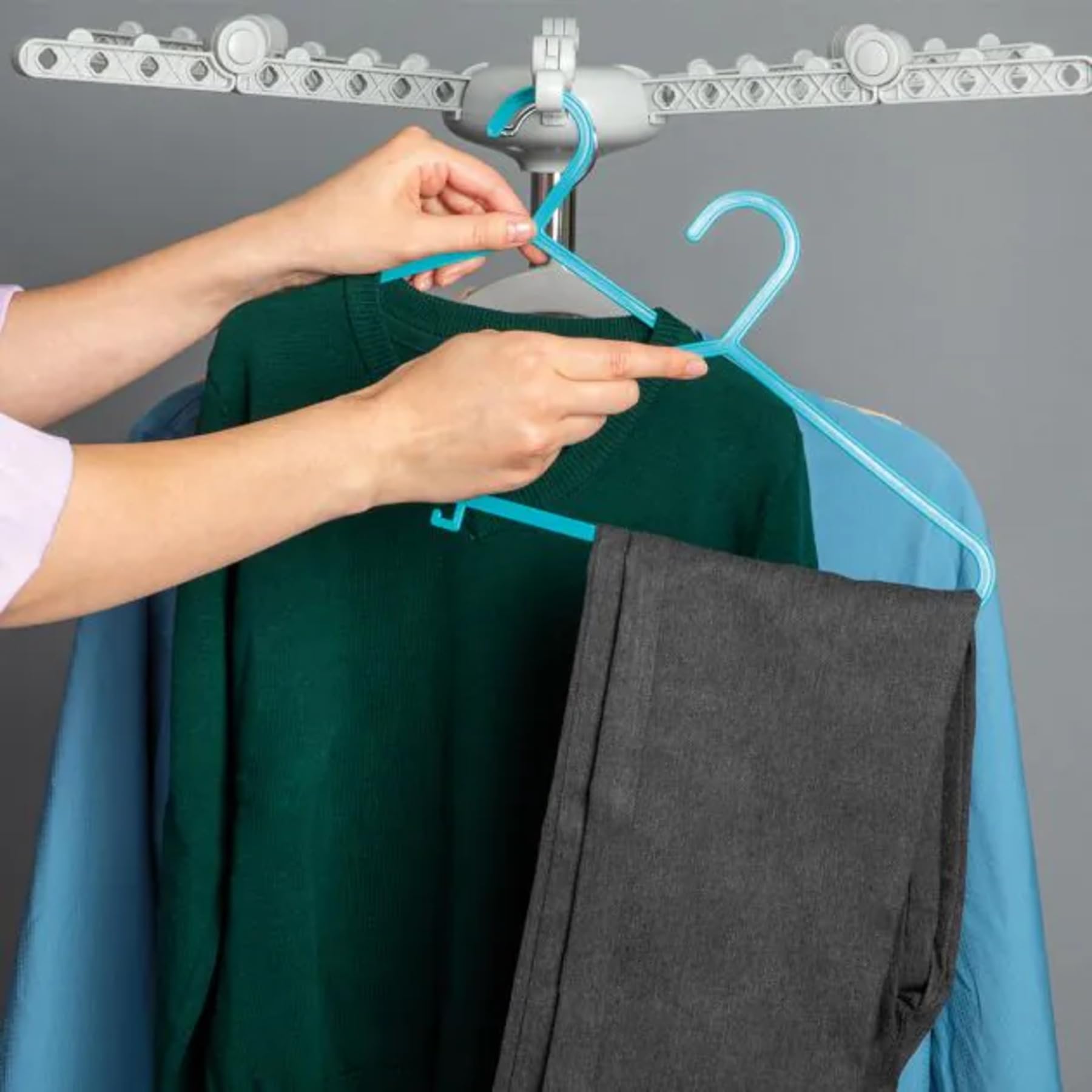 JML DriBUDDI Compact Electric Clothes Dryer - Heated Clothes Airer with Cover for Laundry Drying, Portable Rack Holds 10Kg of Clothing - Saves Ironing Packs Away Easily, For Line Dried Clothes Indoors - 5