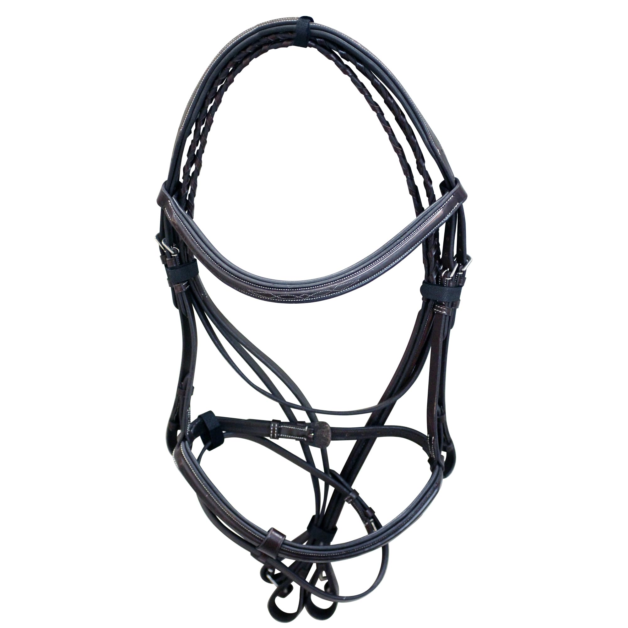 Grewal Equestrian Marco Simone Italian Leather Monocrown Bridle, English Horse Tack (Full)