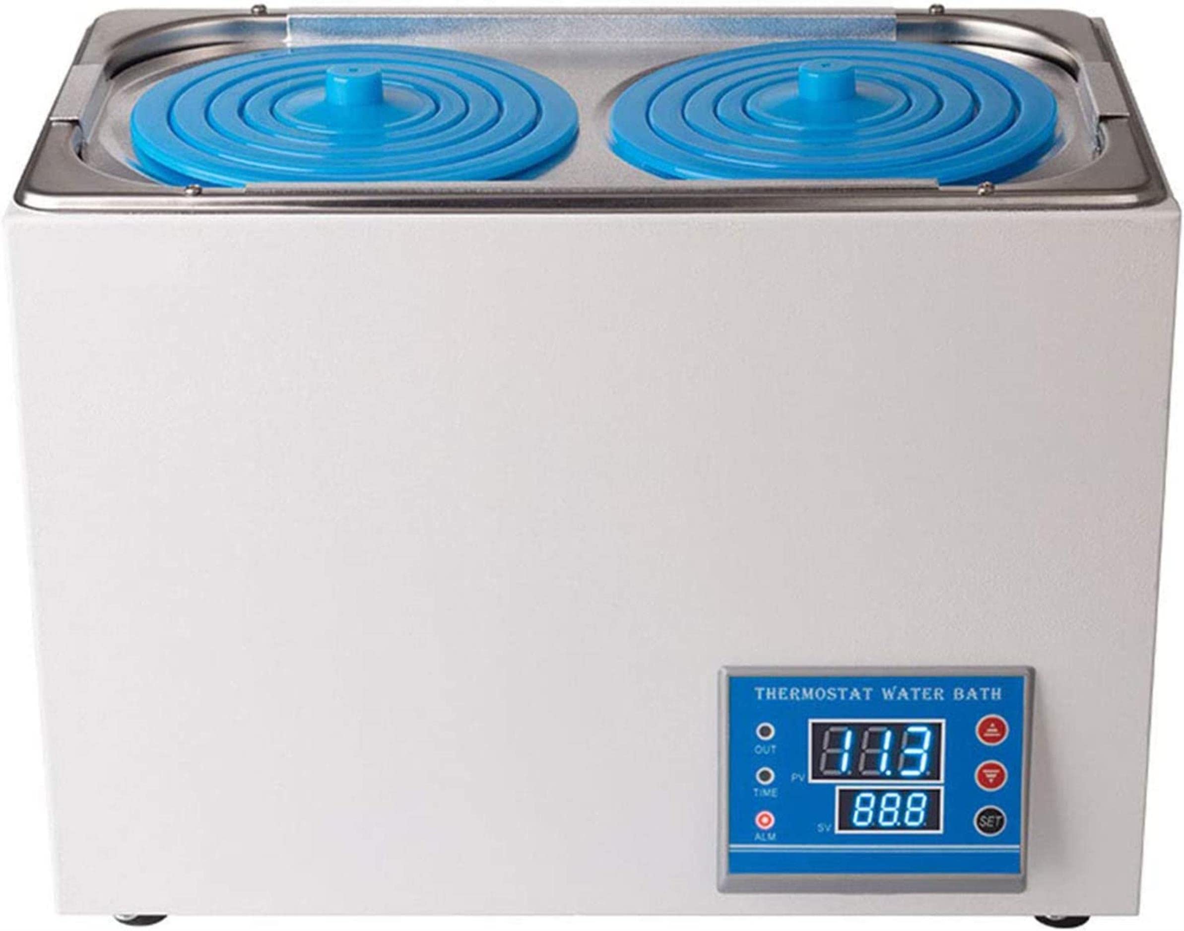 Baño María termostático Digital, habitación 1/2 hidromasaje eléctrico Digital, Pantalla Digital 220 V 50 Hz Baño de Temperatura Constante, Apto para Laboratorio, Acero Inoxidable
