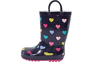Kids Waterproof Rain Boots, Unisex Rainboots for Little Girls and Boys