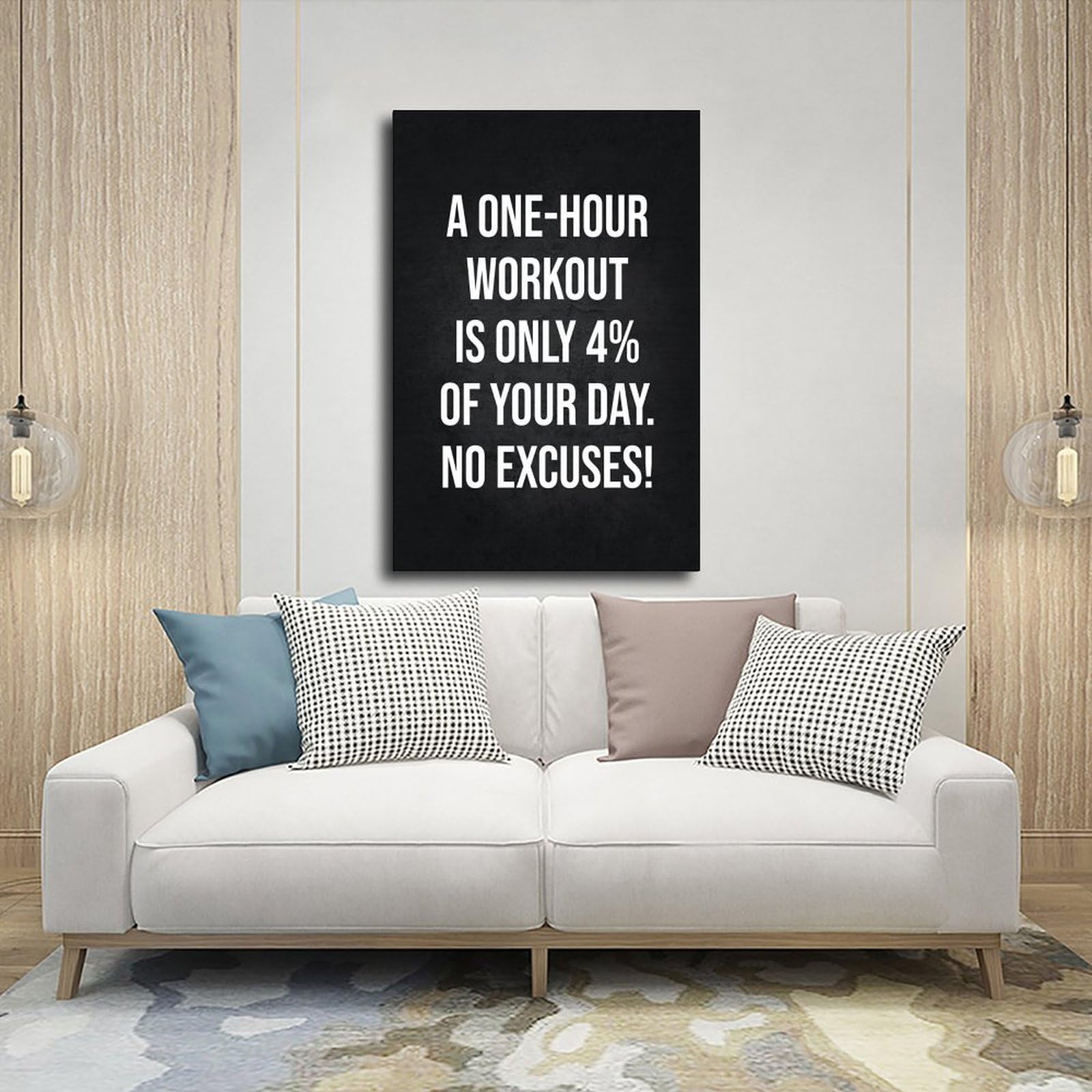 Cartel motivacional con impresión motivacional de entrenamiento 4% de día para decoración de habitación, pósteres inspiradores, arte de pared, 60 x 90 cm