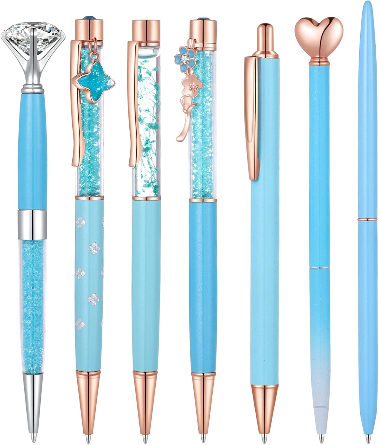 Amazon.com: WUXIPREP 7Pcs Ballpoint Pen,Fine Point Smooth Writing Pens ...
