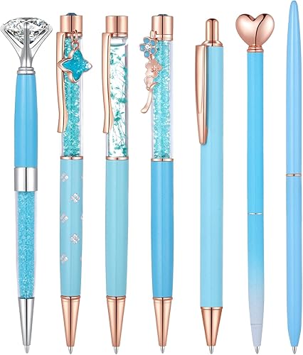 WUXIPREP 7 bolígrafos de punta fina bolígrafos Kawaii para escribir diarios tomar notas escuela oficina hogar morado