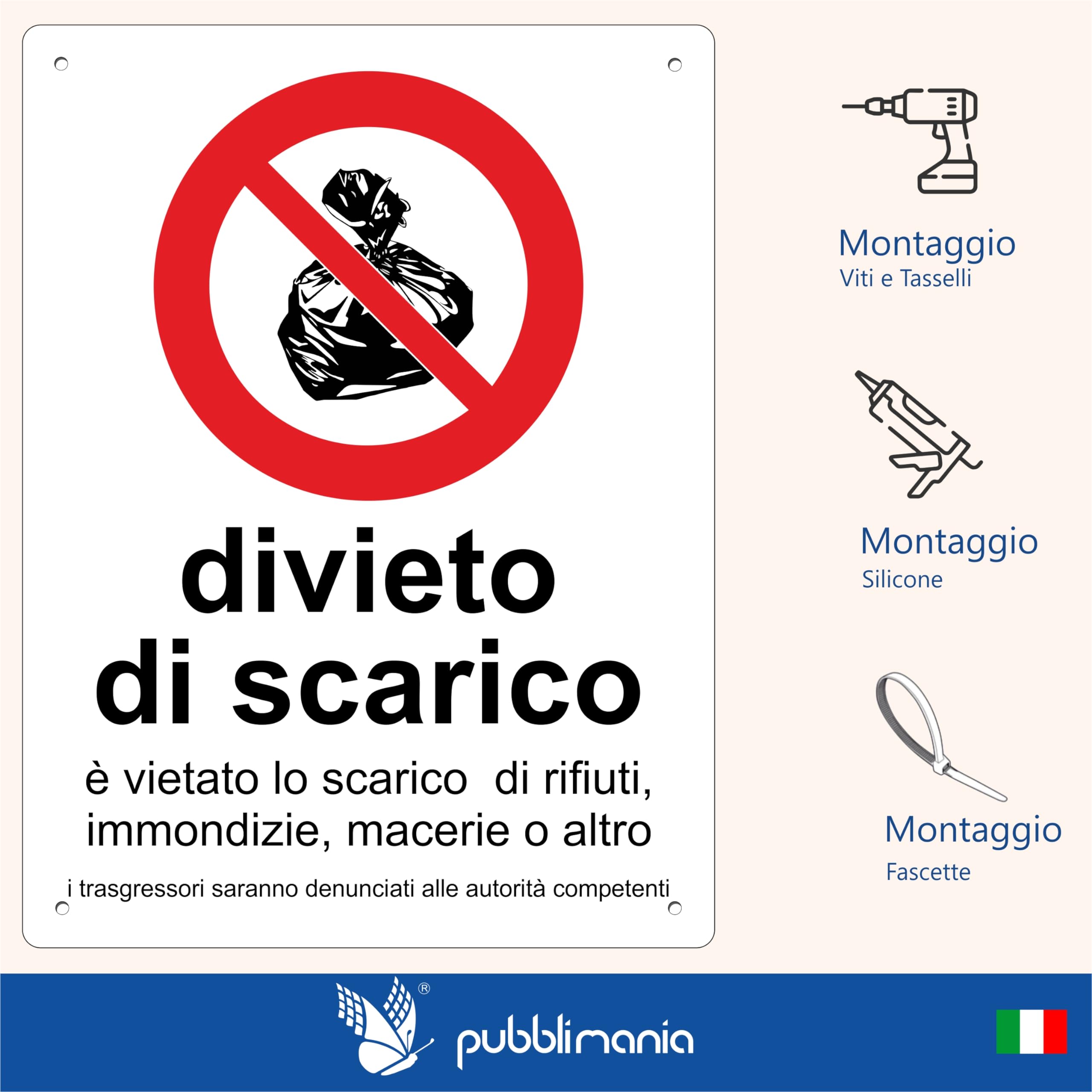 Cartello di sicurezza per divieto di ribaltaento o duping, 1,2 , in