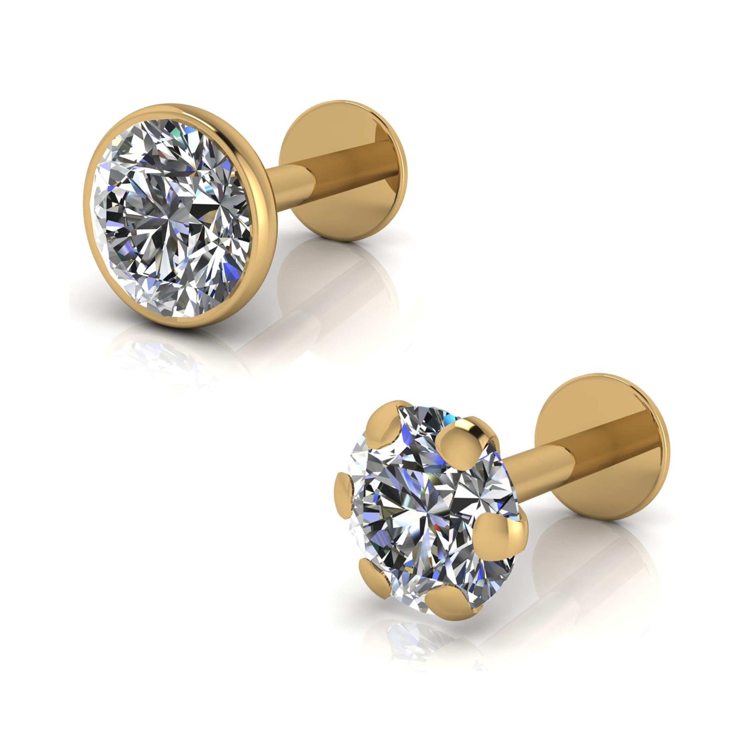 Akshetri Gold Nose Pin Stud | Diamond Piercing Nose Stud For Women and Girls (Pack of 1) Combo (B0CYGVFC2F) Amazon Price History, Amazon Price Tracker