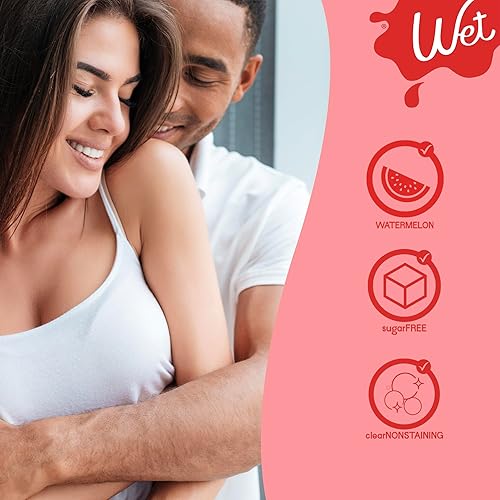 Miniatura 4 de Wet Juicy Watermelon - Lubricante comestible con sabor premium para hombres, mujeres y parejas, de larga duración, seguro para condones, sin azúcar,