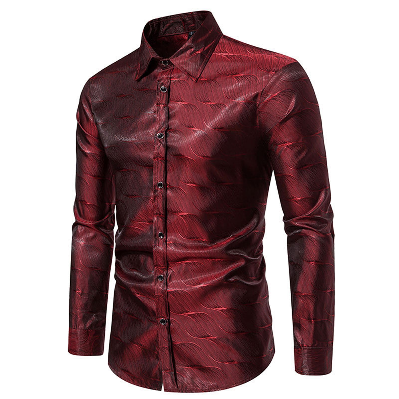 Camiseta de manga larga con lentejuelas para hombre