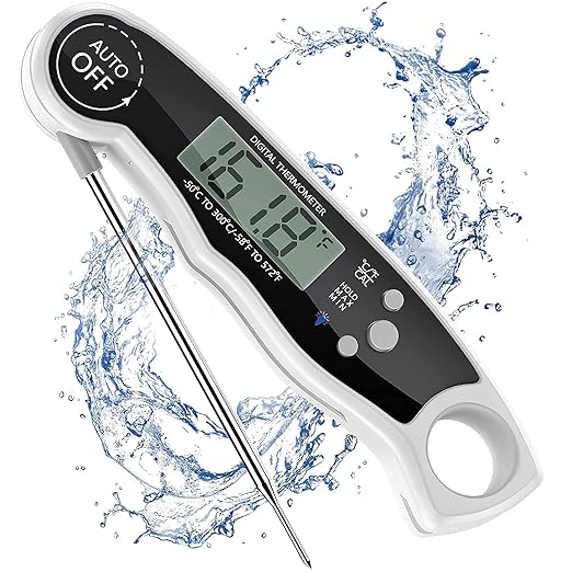 Review Meat Thermometer Instant Reading Digital Food Thermometer for Cooking, Backlit Calibration Band 4.7 Inch Long Probe Waterproof Thermometer for Indoor / Outdoor Grilling Frying Baking Review Meat Thermometer Instant Reading Digital Food Thermometer for Cooking, Backlit Calibration Band 4.7 Inch Long Probe Waterproof Thermometer for Indoor / Outdoor Grilling Frying Baking
