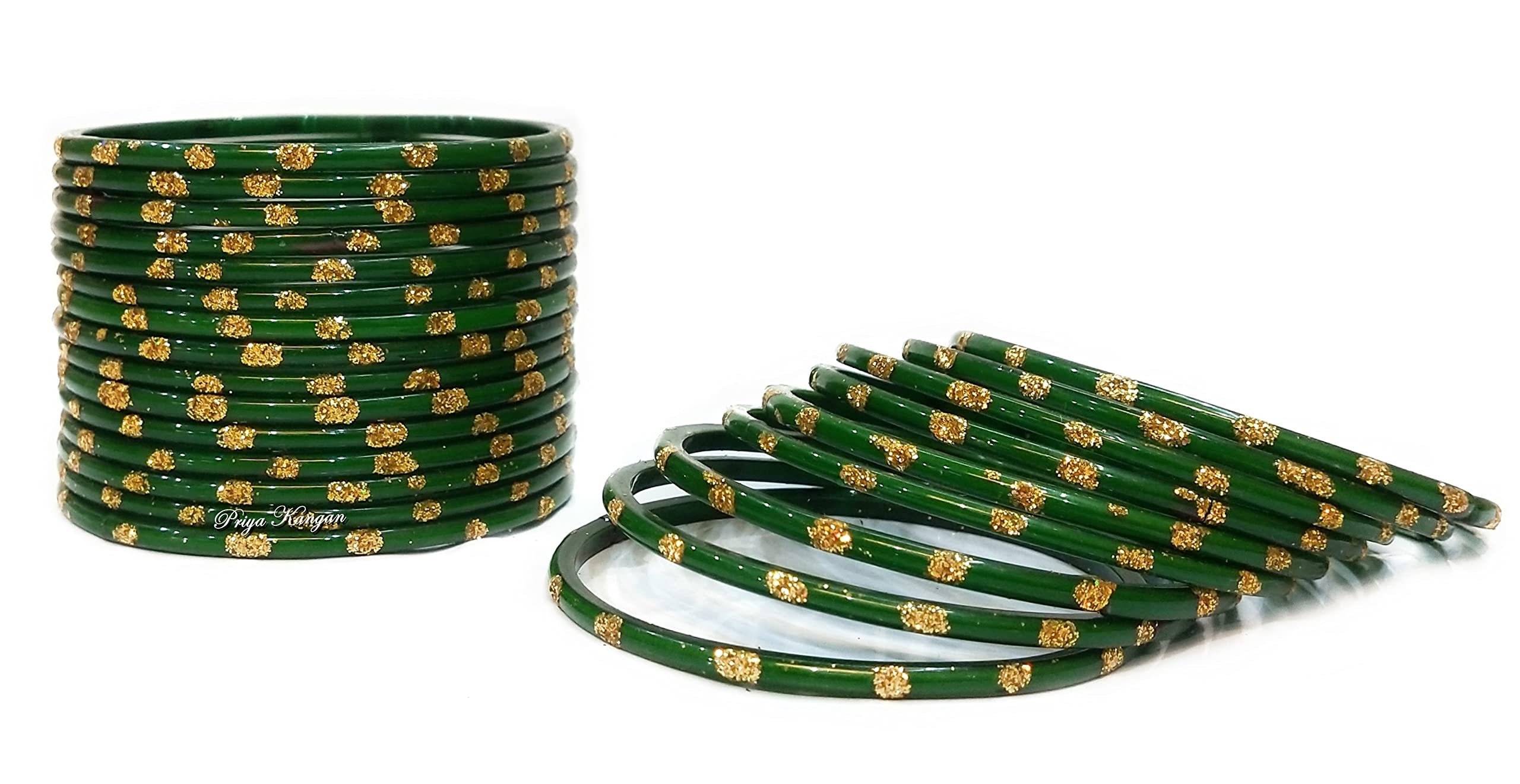 Pulseras exóticas de cristal tradicionales indias con patrón de puntos Zari para todas las ocasiones (paquete de 48 brazaletes)