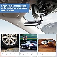 Vista 4 de Soporte para espejo retrovisor de radar, soporte de montaje en radar de espejo retrovisor de automóvil, camión, montaje de varilla de aluminio