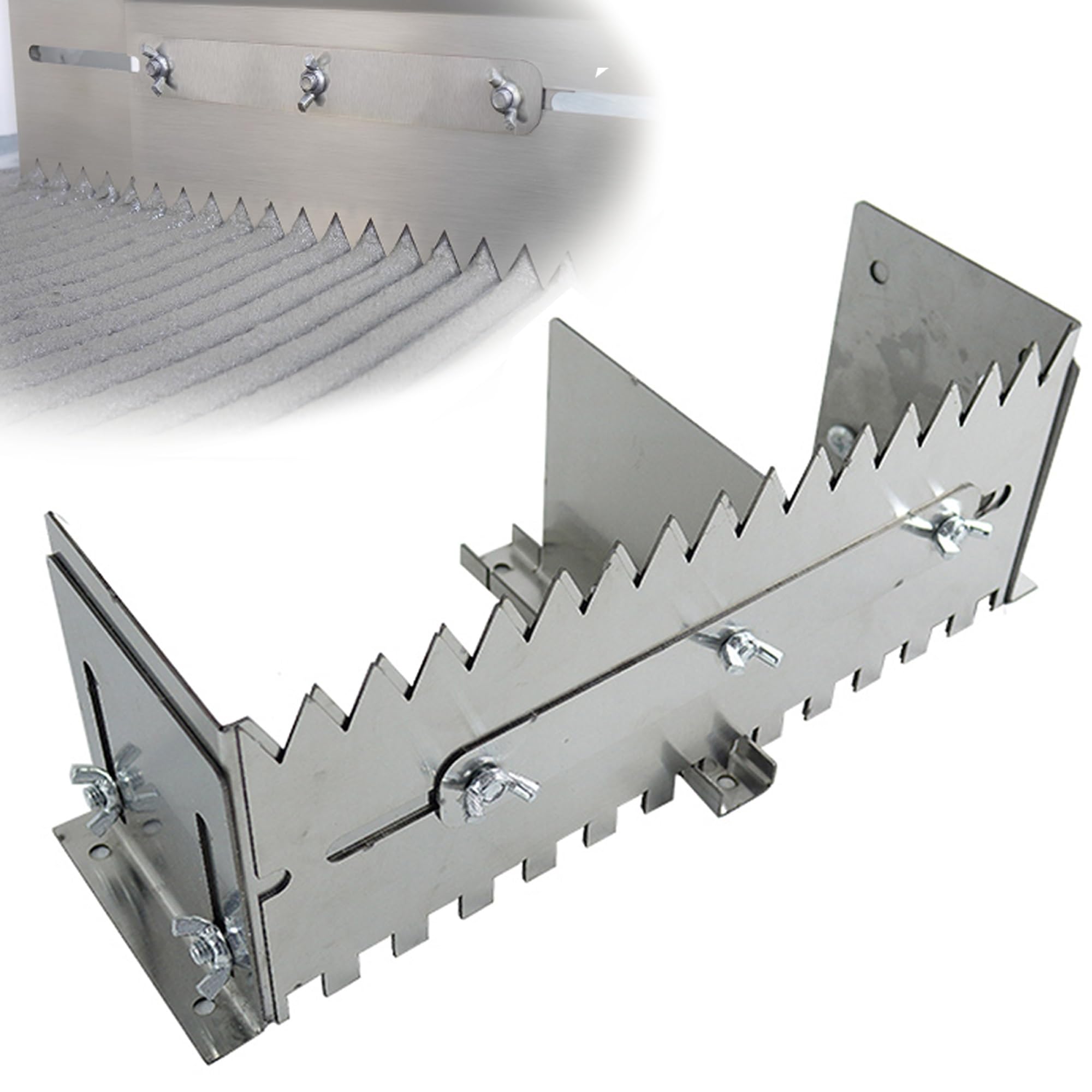 Llana grande for azulejos, llana dentada de 600/800 mm, peine de mortero de acero inoxidable for nivelar azulejos en paredes y pisos.(Type2,600mm/2ft)