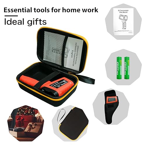 Miniatura 7 de Pistola de termómetro infrarrojo 501, pistola de temperatura láser sin contacto de -58 F a 2732 F para cocinar, horno de pizza, reptil, plancha,