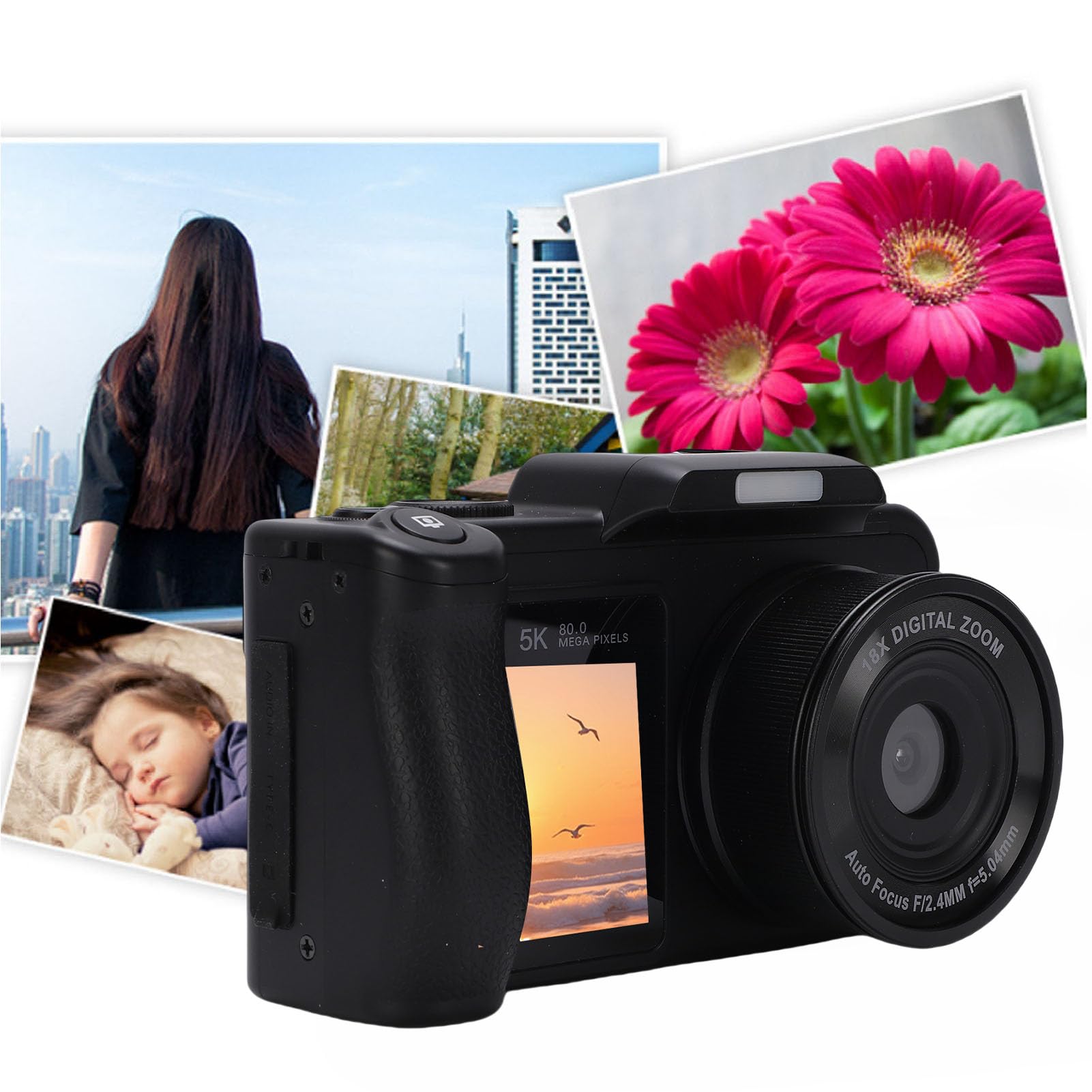 KIMISS Fotocamera Digitale 5K 80MP per Vlogging