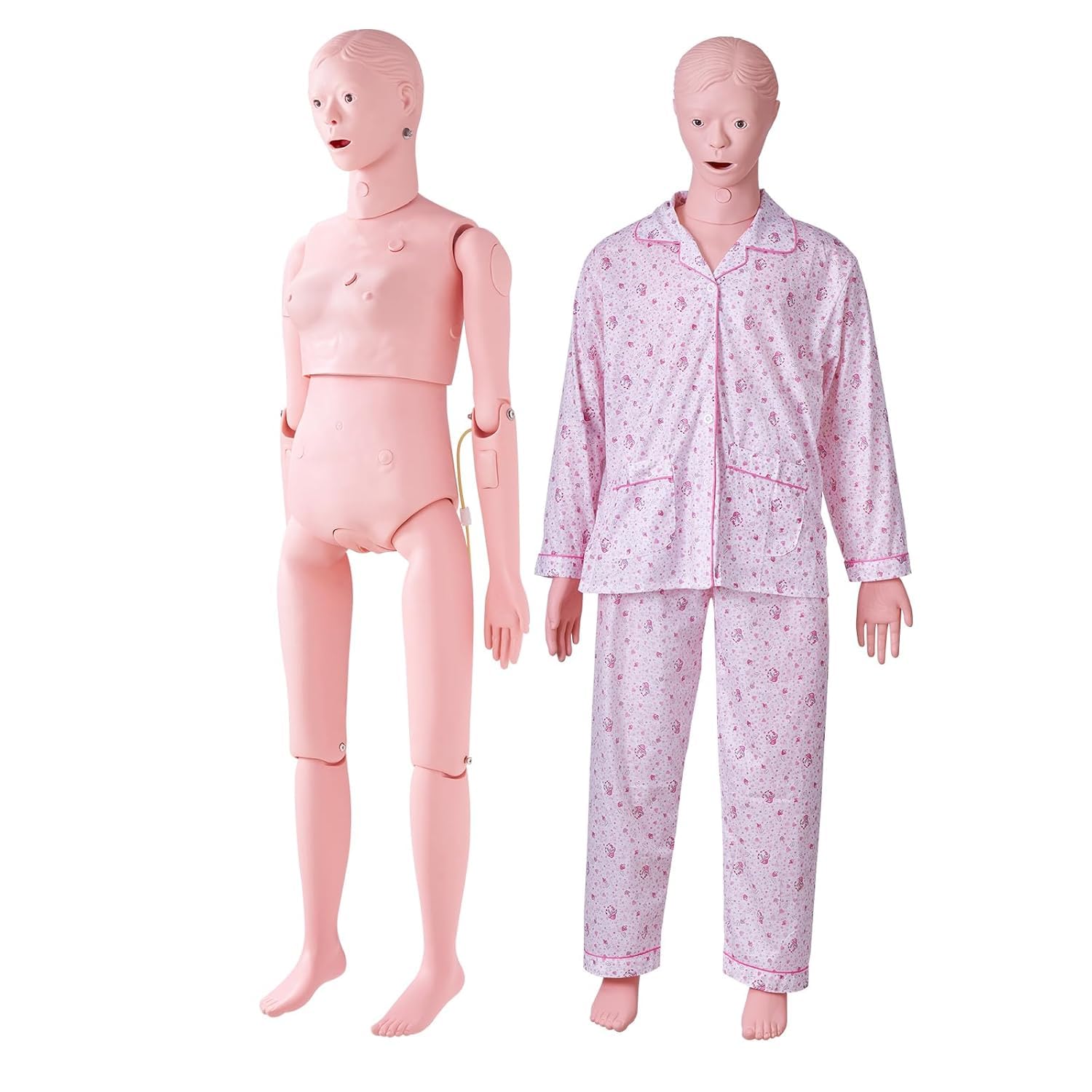 VEVOR Maniquí de Enfermería Femenino Maniquí de Cuidado del Paciente Alto de 153 cm PVC Maniquí de Entrenamiento de Enfermera Simulación Realista para Enseñanza Formación Médica de Hospital Instituto