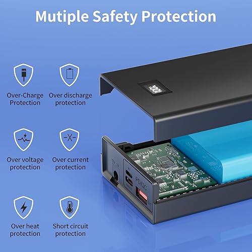 Miniatura 3 de Banco de energía de 20000 mAh con salida de CC 12V3A, cargador portátil de 74 Wh con carga rápida PDQC 3.0, batería externa para laptop, teléfono,