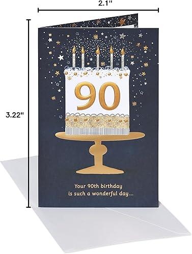 Miniatura 7 de American Greetings Tarjeta de cumpleaños número 90 (Día tan maravilloso)