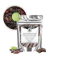 Vista 11 de Nelson's Tea Trufa de chocolate y frambuesa: té negro de hojas sueltas con hoja de frambuesa, rooibos de chocolate, esencia de trufa, granos