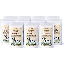 Growing Villagers Goat Milk Powder, 500 g Pack of 10 | 100% Pure Spray Dried Goat Milk | Easy to Digest | High Calcium | No Additives or Preservatives