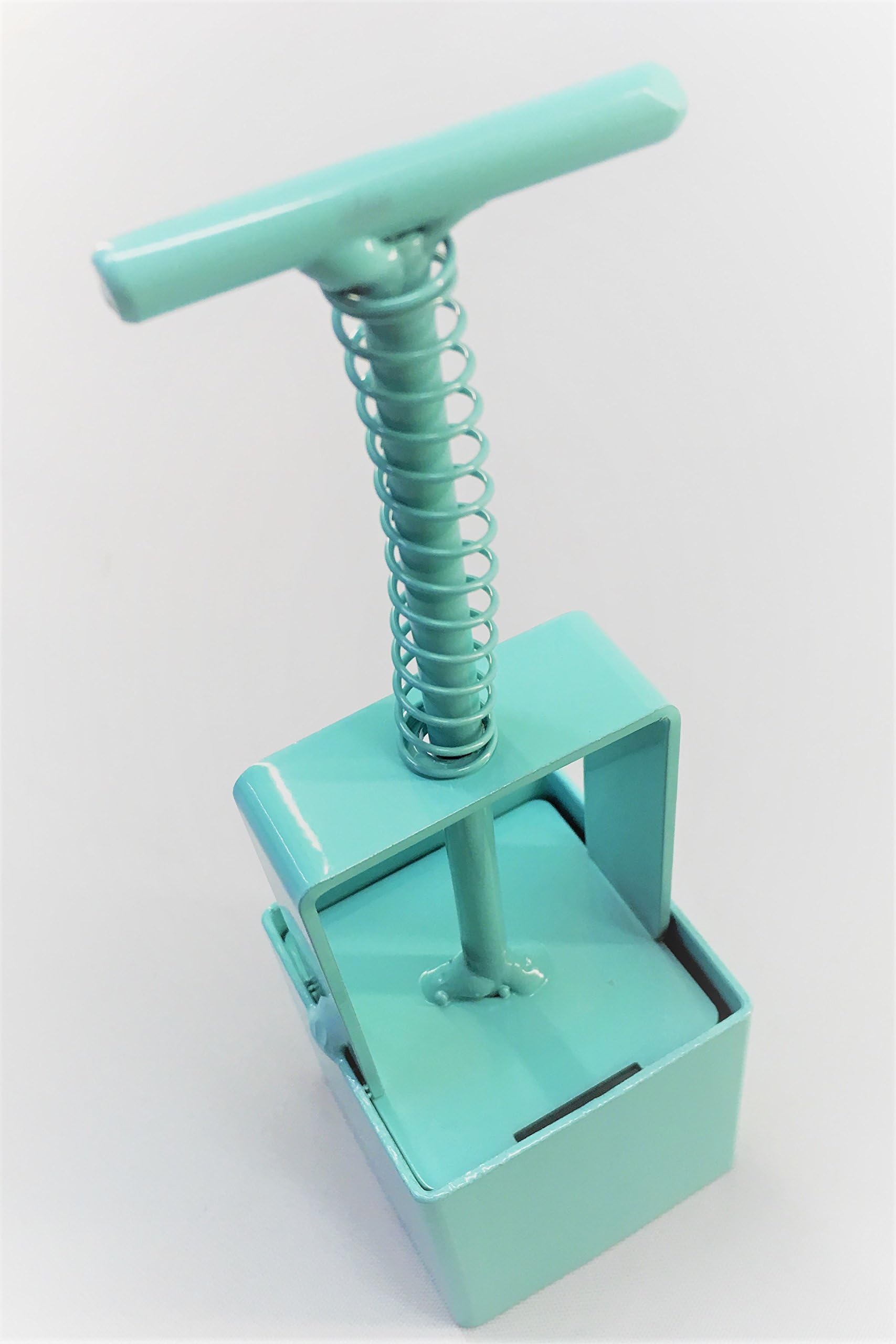 QUALITY - Metal Garden Soil Blocker - Made in U.S.A.- Small-Space Garden Design (makes one 2" x 2" x 2" soil block) (Sea-foam Green)