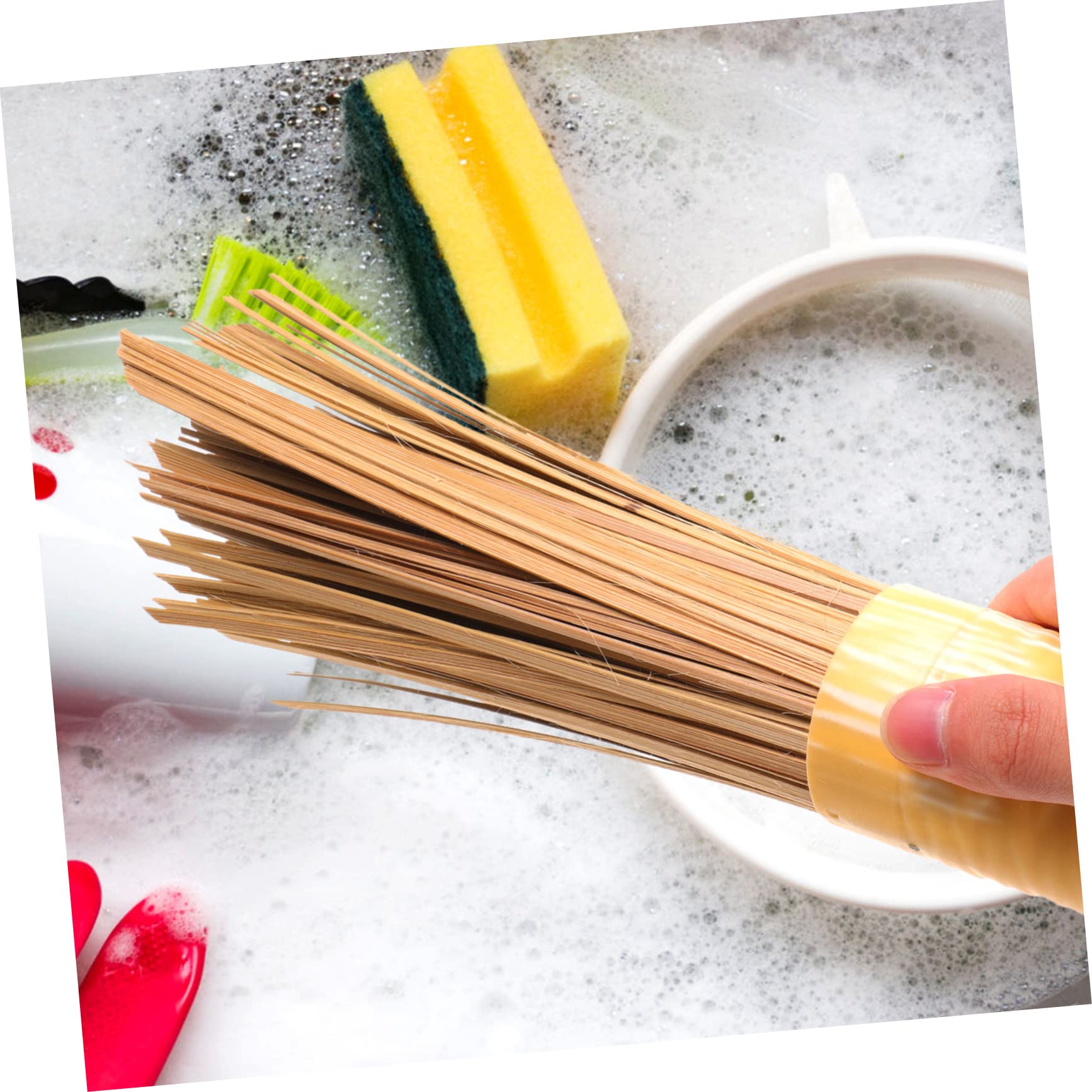 3piezas Cepillo De Limpieza Cepillo De Bambú para Platos para Ollas para Cocina para Lavar Ollas