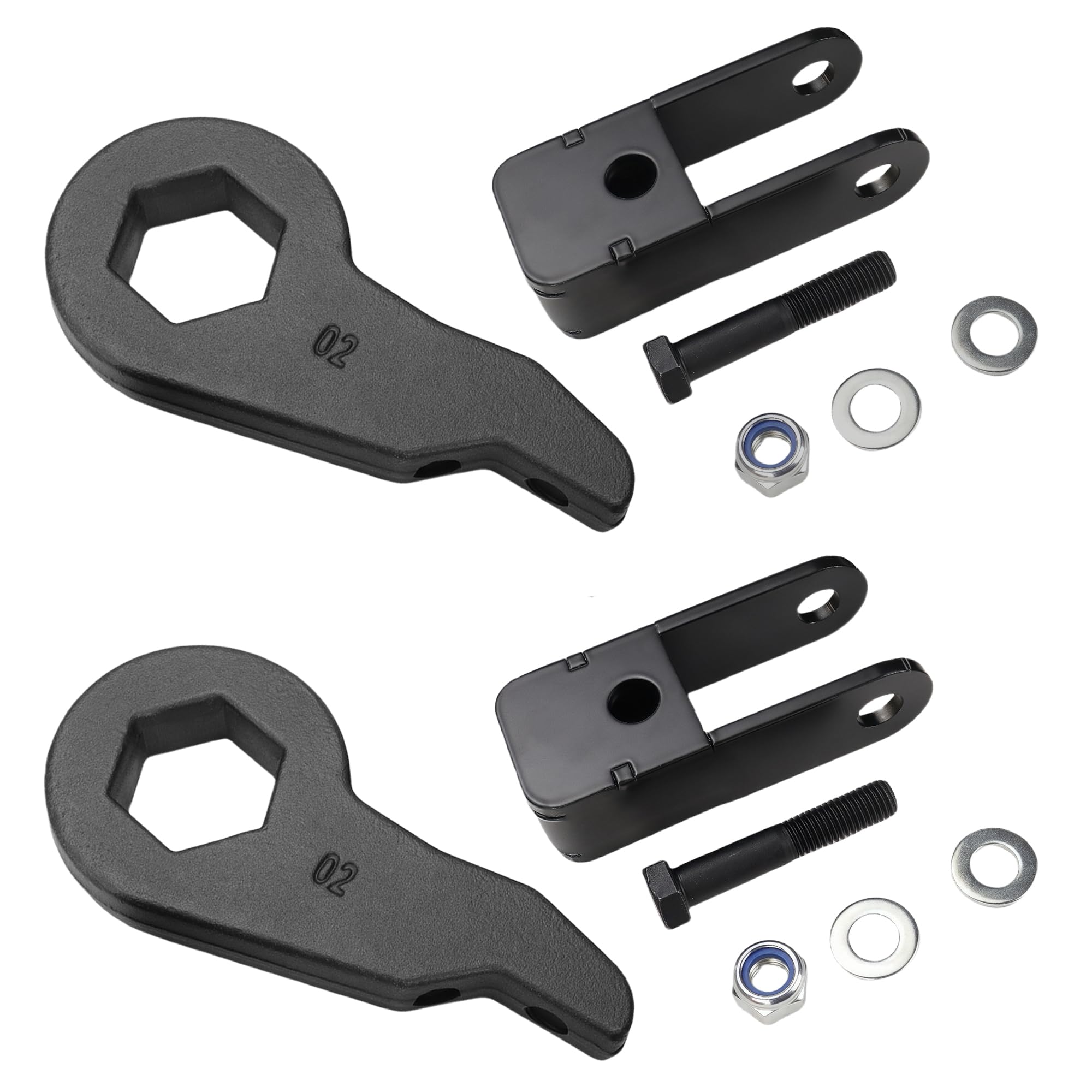 Photo 1 of 1-3 Inch Leveling Lift Kit Torsion Bar Keys with Shock Extenders Brackets Compatible with Chevrolet Chevy Silverado 1500 GMC Sierra Tahoe Cadillac Escalade 1999 2000 2001 2002 2003 2004 2005 2006 2007