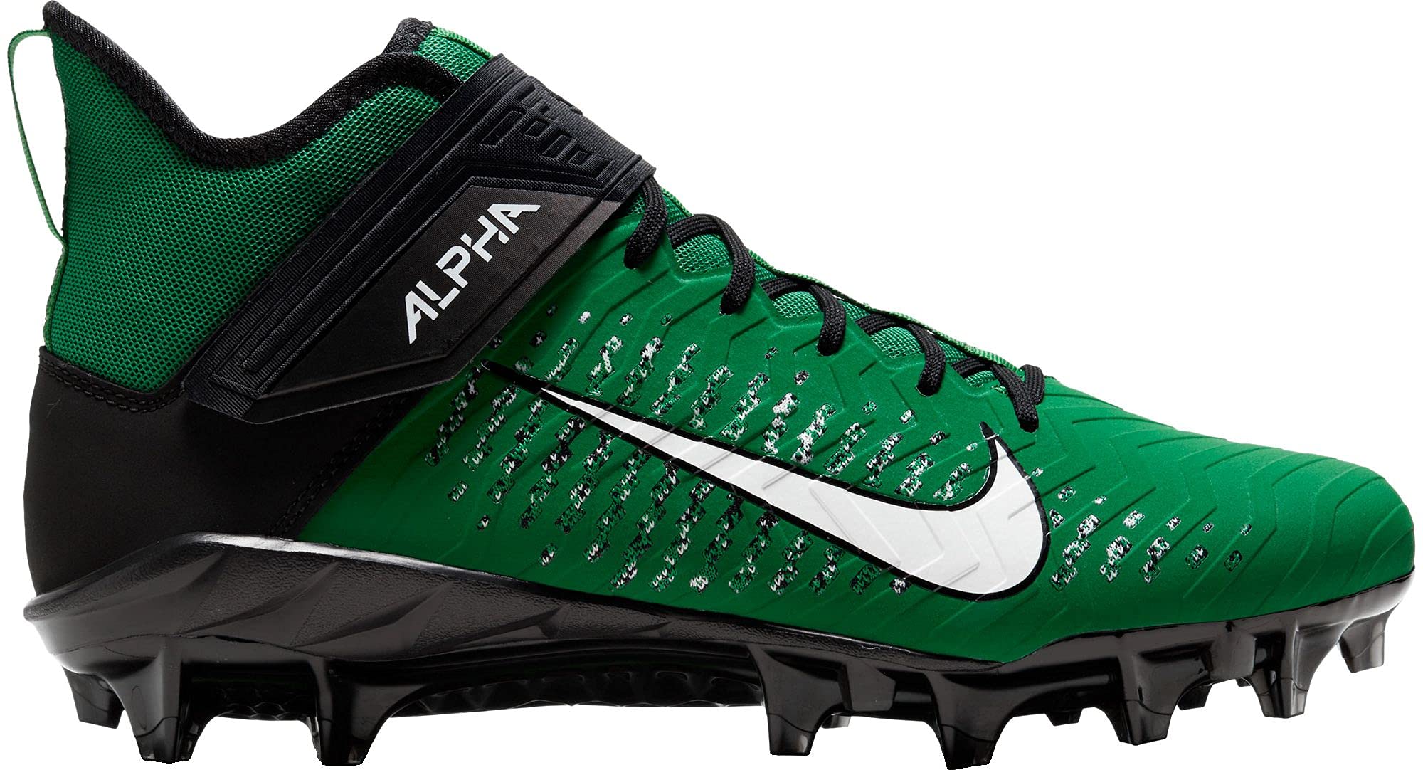 Nike Men's Alpha Menace Pro 2 D Football Cleats - Black/White,7M US