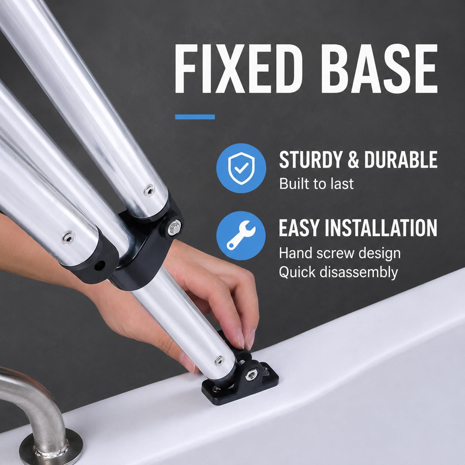 Tendalino Barca Impermeabile e Resistente ai Raggi Tendalino Barca 4 Archi | Telaio in Acciaio Inox 316, Tessuto Oxford 600D, Grado di Impermeabilità 800-1200mm, 220×180×125cm