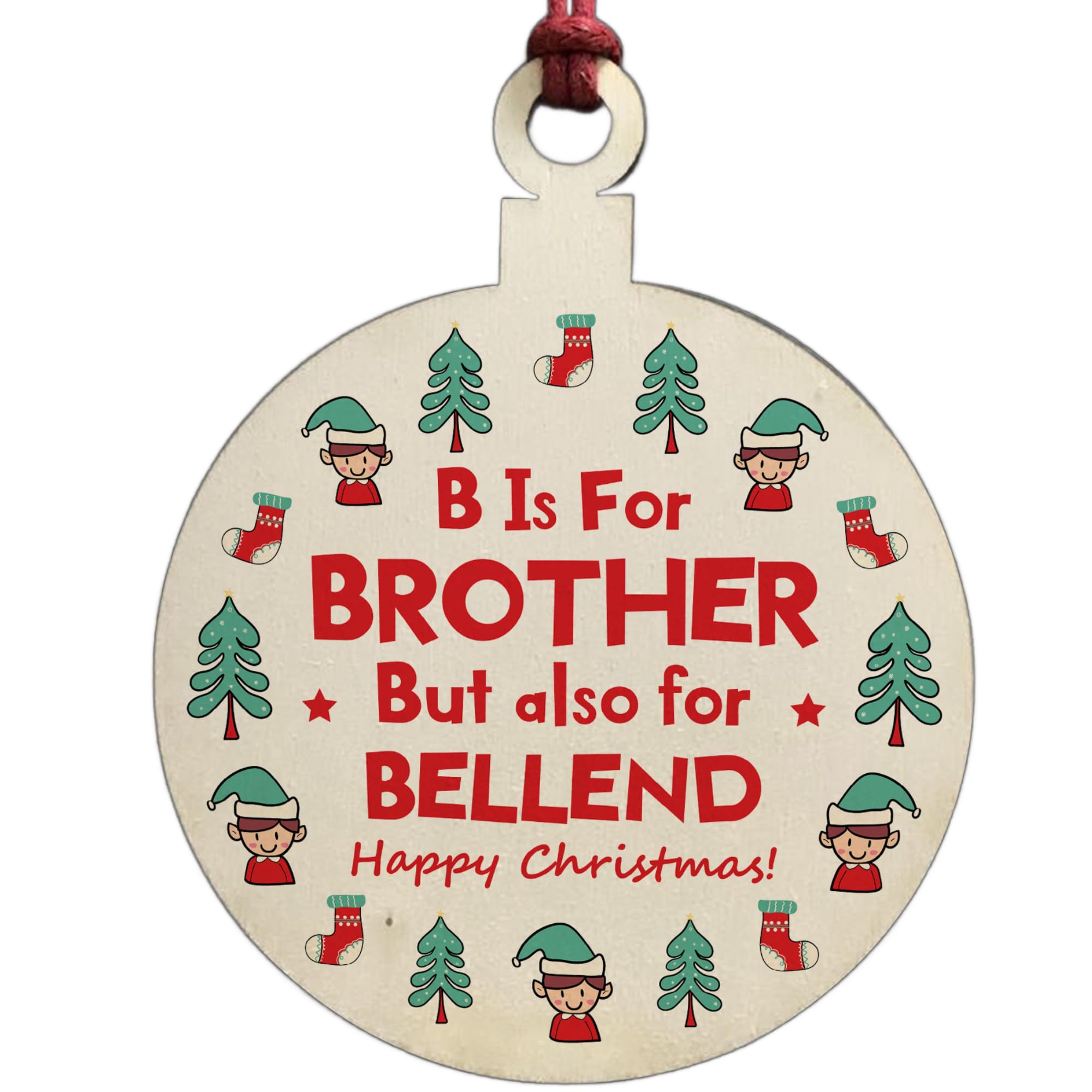 Red Ocean Rude Christmas Bauble Gift For Brother Bro Novelty Funny Gifts From Sister