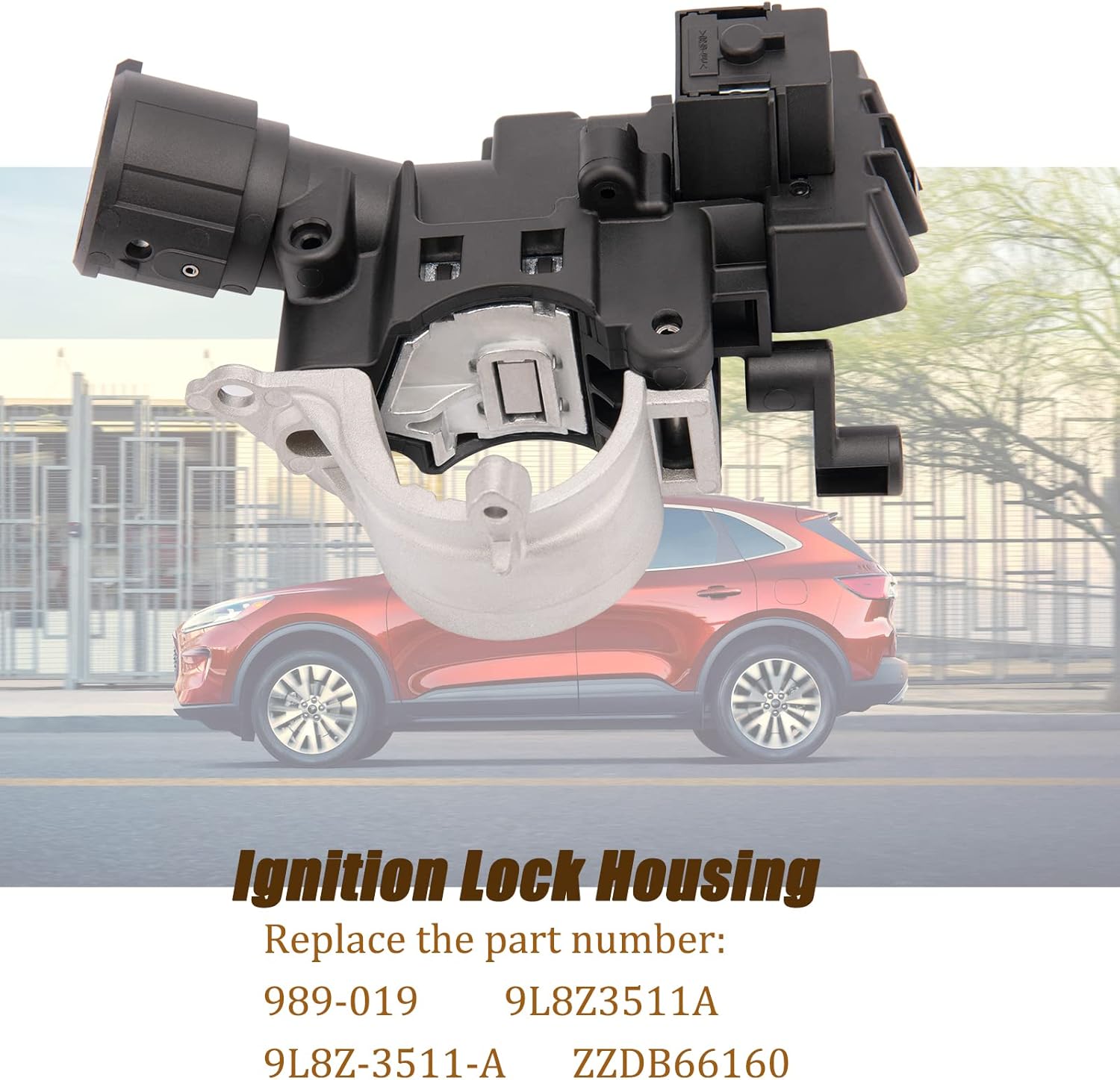 KELEN Ignition Lock Housing 989-019 Compatible with Ford Escape 2008-2012, Focus 2008-2011, Mazda Tribute 2008-2011, Mercury Mariner 2008-2010, Replaces 9L8Z3511A 9L8Z-3511-A ZZDB66160