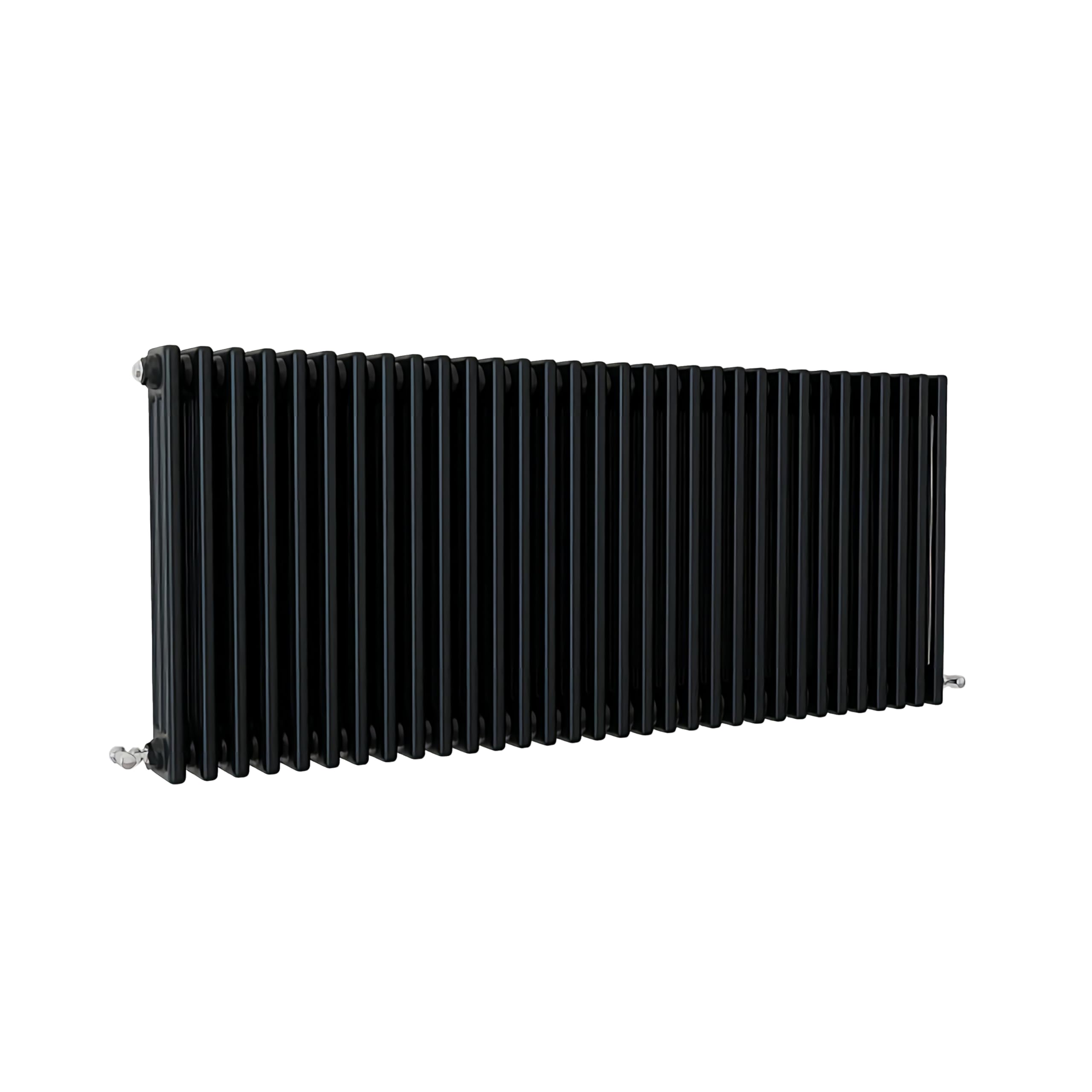 SLINE SANITARY Traditional 3 Column Cast Iron Style Radiator Horizontal Black 600x1460mm