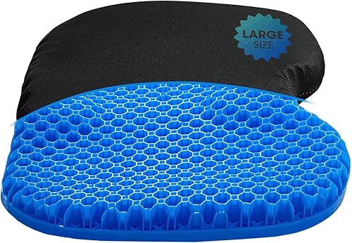Cojín de gel para asiento de coche, cojín de gel transpirable en forma de U para sentarse durante mucho tiempo, cojín para silla de oficina, cojín