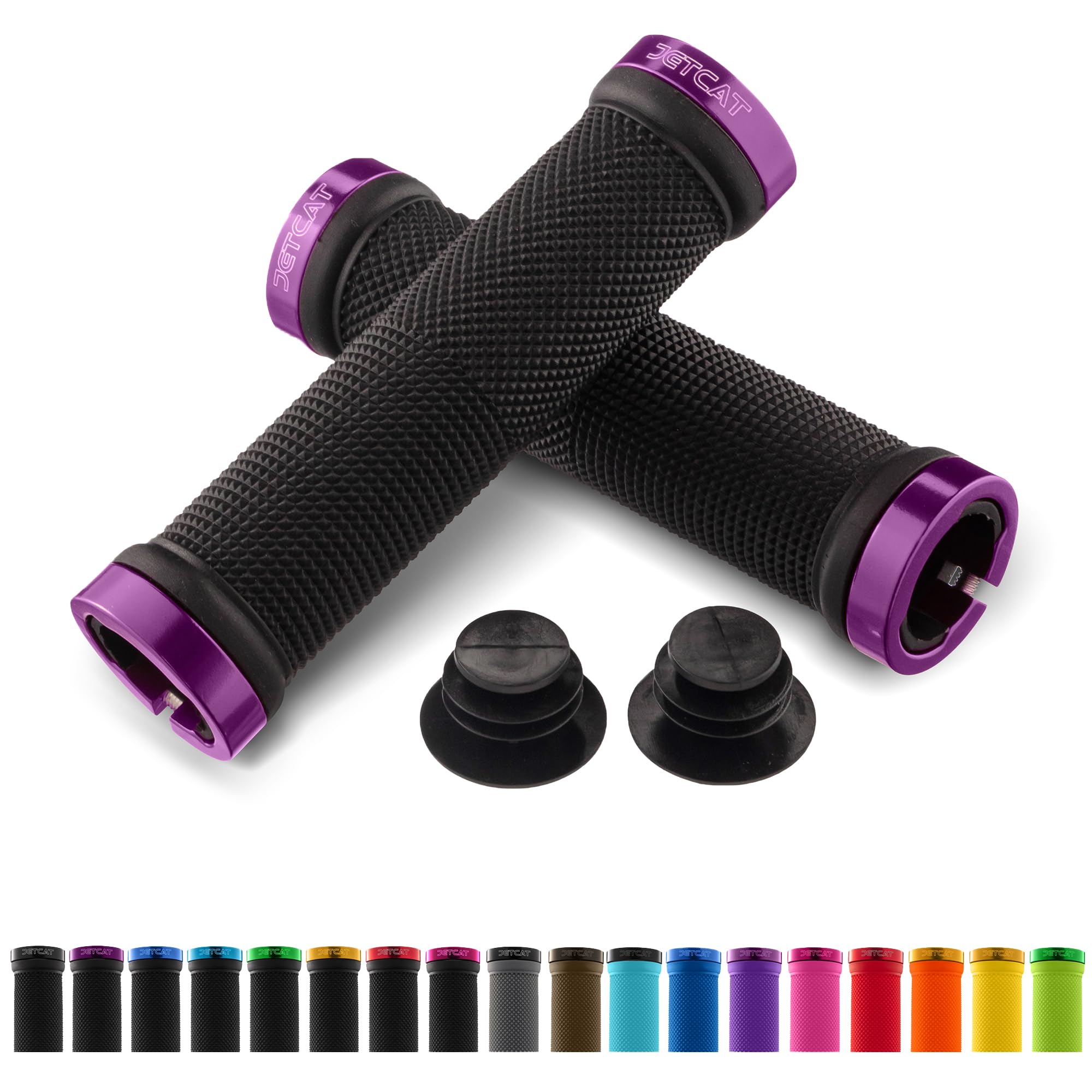 JETCAT Bike Grips, Bike Handlebar Grips, Mountain Bike Grips Handlebar, MTB Grips, Bicycle Grips BMX Grips, Bike Handle Hrips for ebike/Scooter/Adult, Bicycle Handlebar Grips, Handle Bar Grips