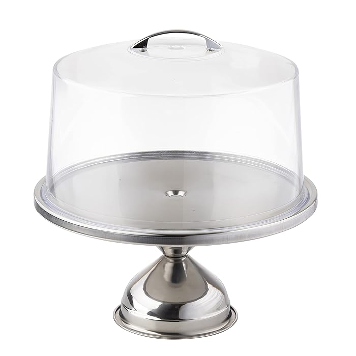 Buy Tablecraft Cake Stand with Dome, Clear Acrylic Shatterproof Lid