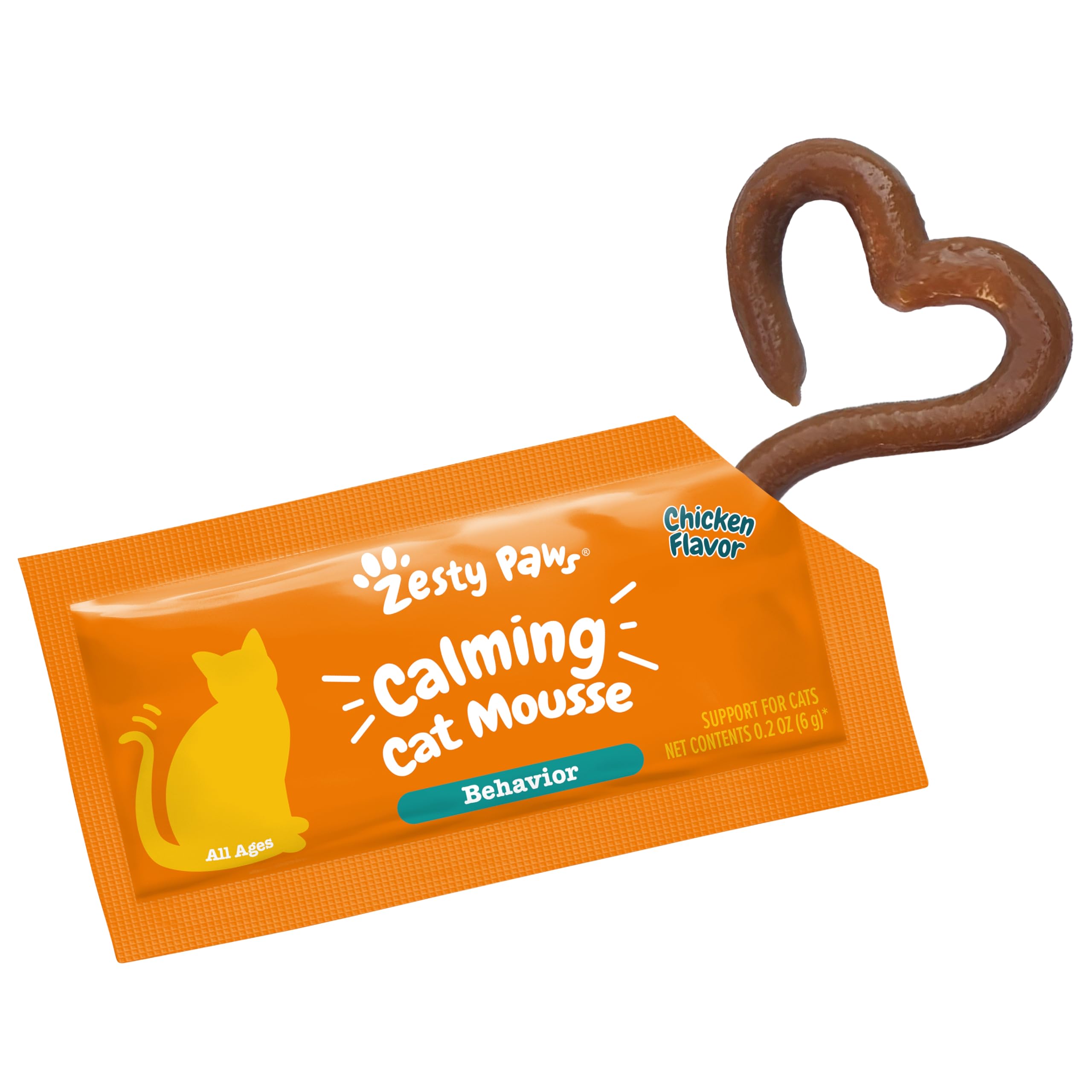 Zesty Paws Calming Mousse for Cats - Composure & Relaxation for Stress & Separation - Cat Calming Supplement with Ashwagandha, L-Theanine, Valerian Root & Vitamin B1-14 Count - image 5