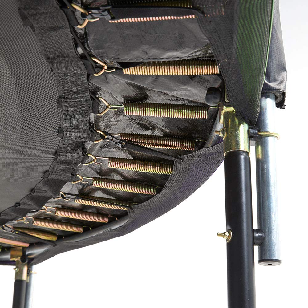 KANGUI Trampoline de Jardin PUNCHI avec Filet de Sécurité, Échelle, Bâche de Protection et Kit d’Ancrage – Vert – Ø300, Ø360 et Ø430 cm