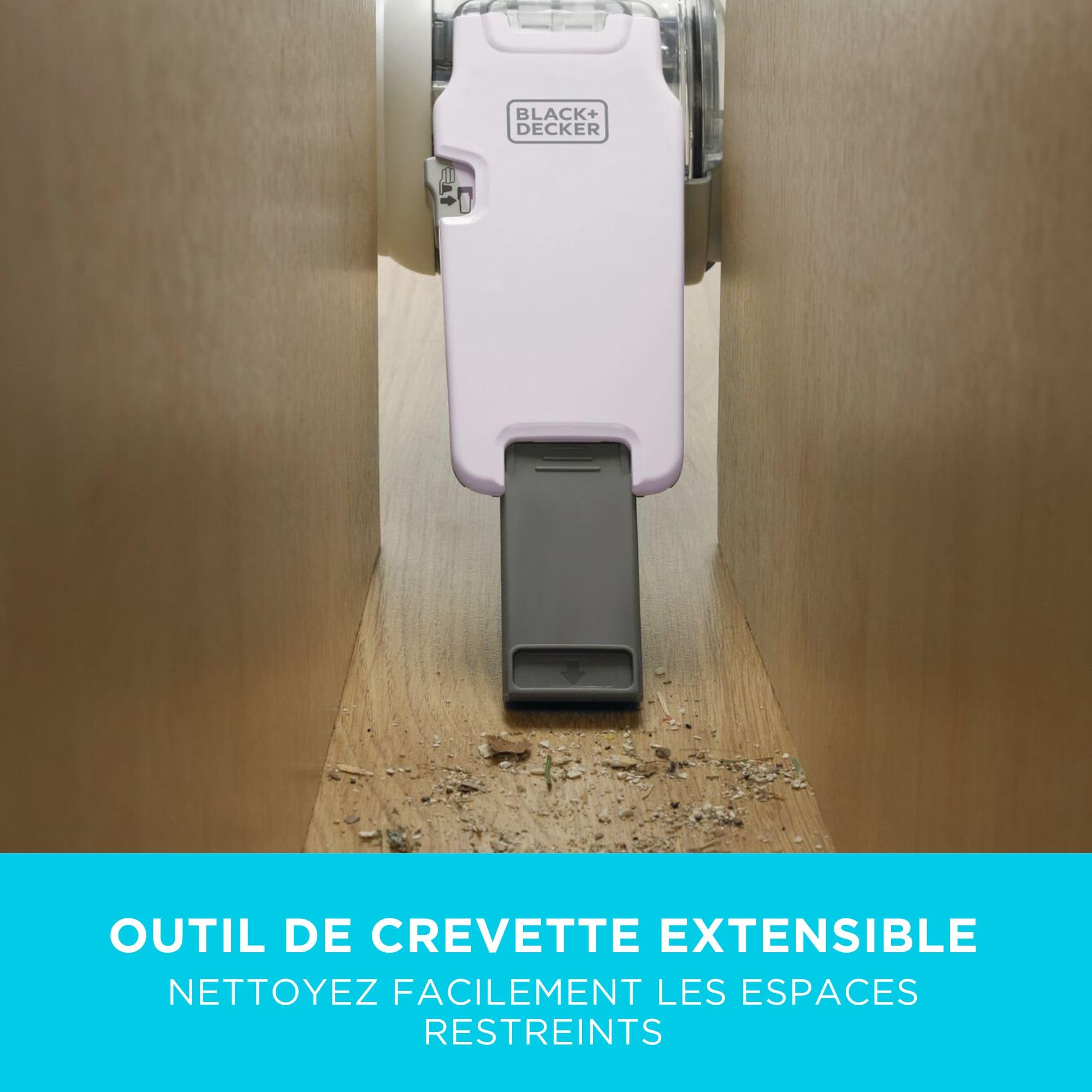 BLACK+DECKER Aspirateur à Main sans Fil 18 V avec tête pivotante, 8 Positions de Nettoyage, Station de Charge et Accessoires, PV1820L-QW