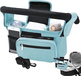 Barnvagn Organizer, Barnvagn Caddy Organizer Bärbara flera fickor | Barnvagnsväska Bärbar organiseringsväska för barnvagnsväska för bekväma reseutflykter på resande fot
