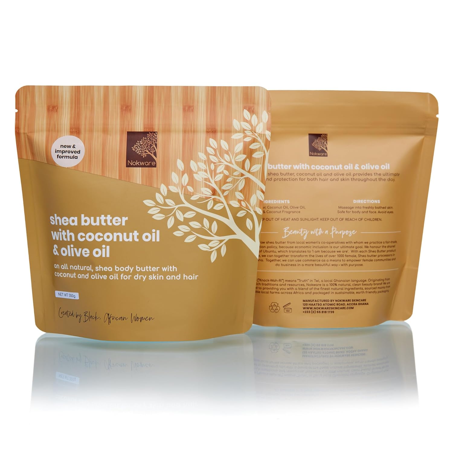 Raw Shea Butter with Coconut & Olive Oil - Vanilla & Coconut Scent. 100% Natural Whipped Ghana Shea Butter for Dry Skin, Hair & Body – Pure, Handmade, Vegan, Eco-friendly, Skincare - 350g - Image 4