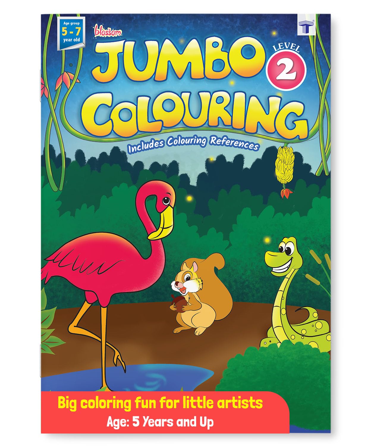 Jumbo Colouring Book for Kids Age 3+ years | Copy Coloring Book for Children with Color Reference Guide | A3 Size Colour Book for Kids | Level 2
