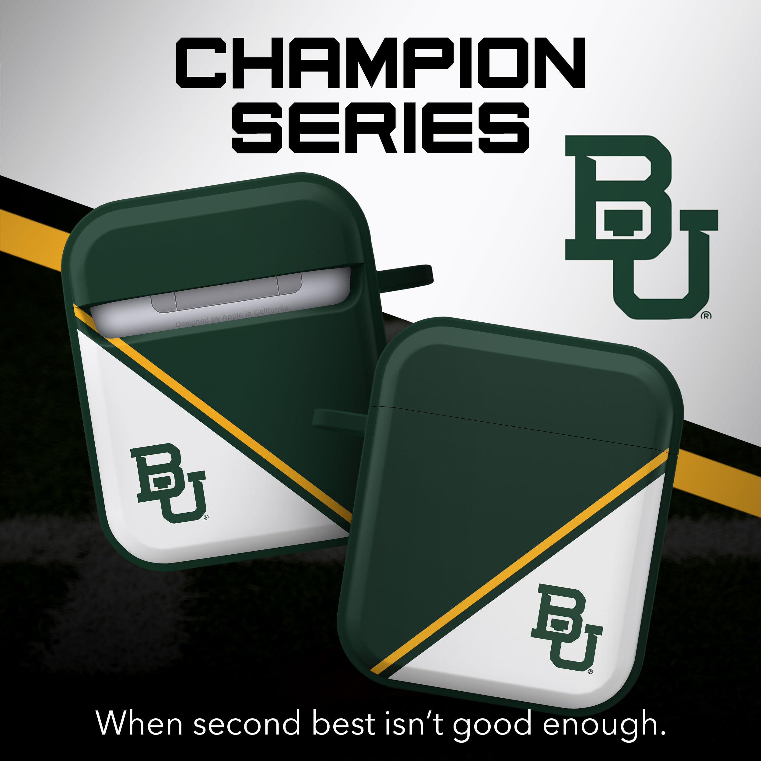 Affinity Bands Baylor Bears Champion Series HDX Case Cover Compatible with Apple AirPods Generations 1 & 2